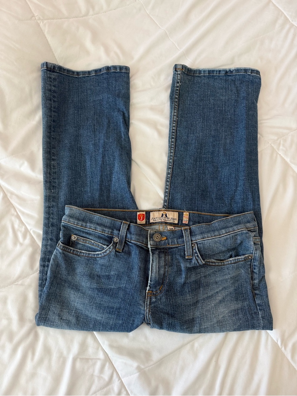 Vintage Juicy Couture Low Rise Flare Legged Capri Jeans